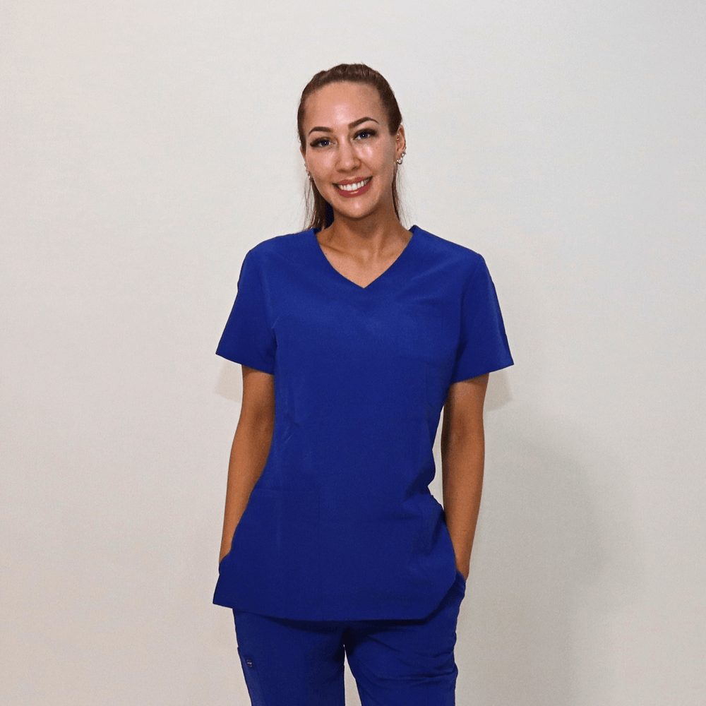 
                      
                        Comfort Fit Royal Blue Medical Scrub Top
                      
                    