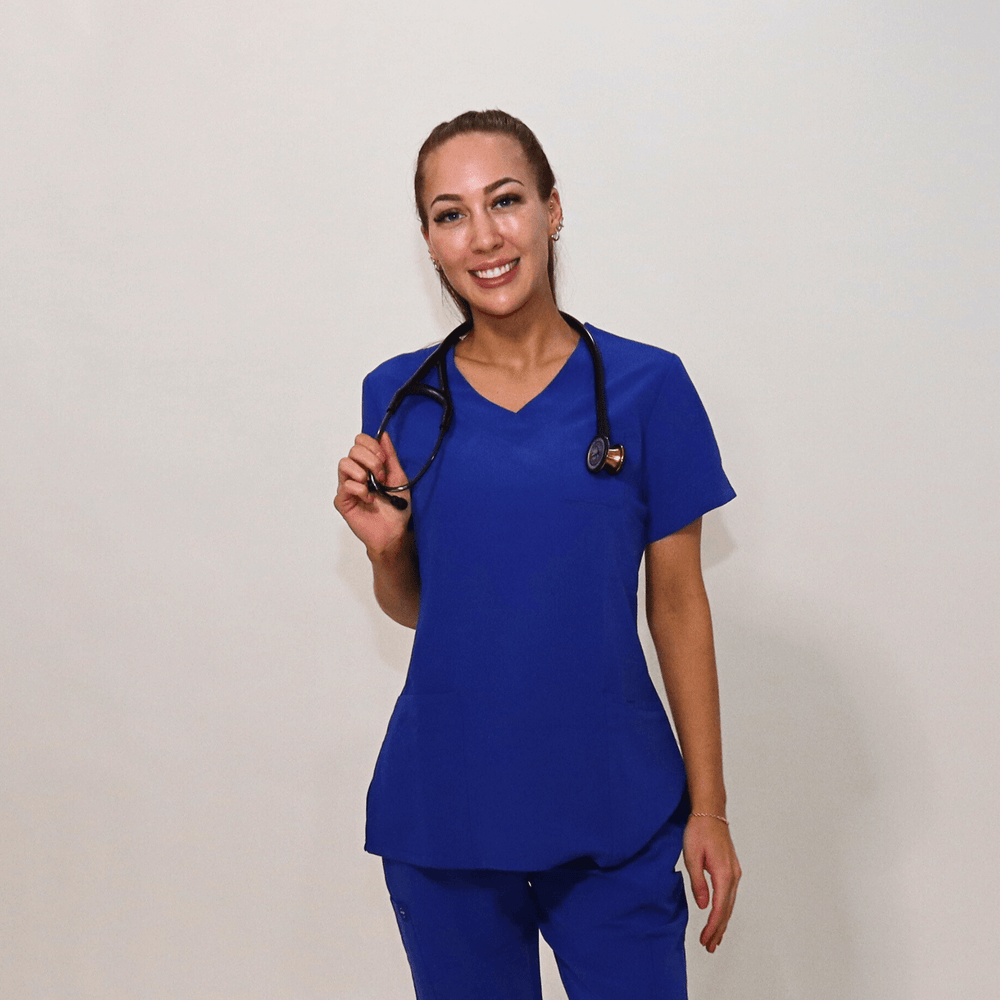 Comfort Fit Royal Blue Medical Scrub Top