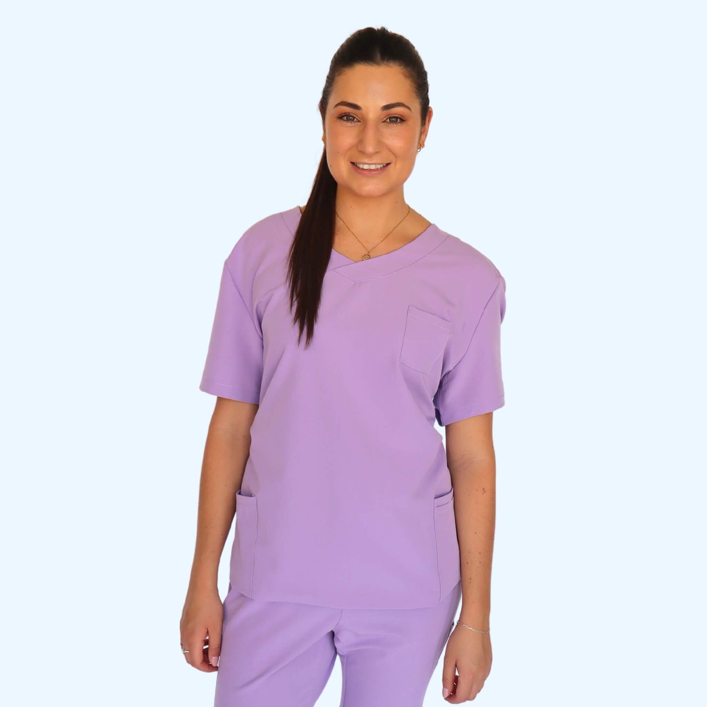 Comfort Fit Lilac Medical Scrub Top