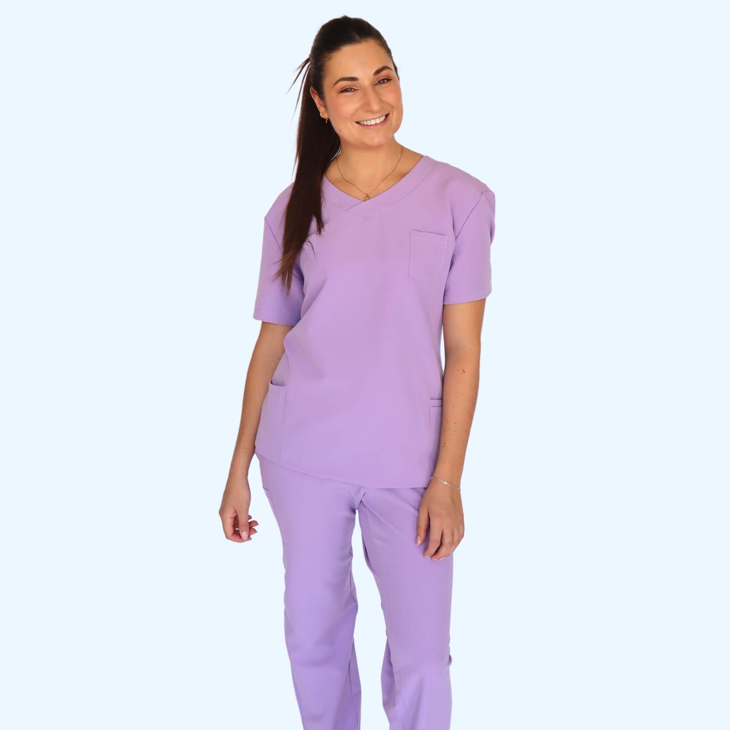 Comfort Fit Lilac Medical Scrub Top