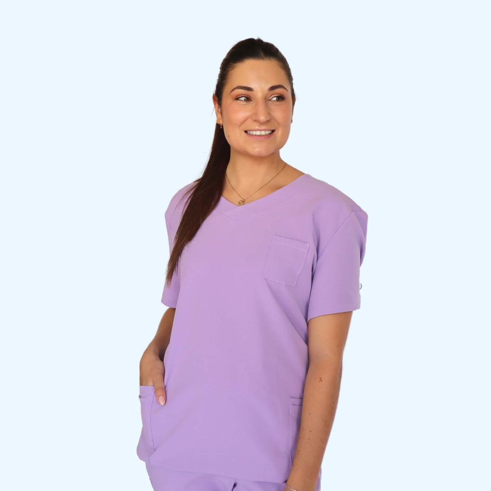 
                      
                        Comfort Fit Lilac Medical Scrub Top
                      
                    