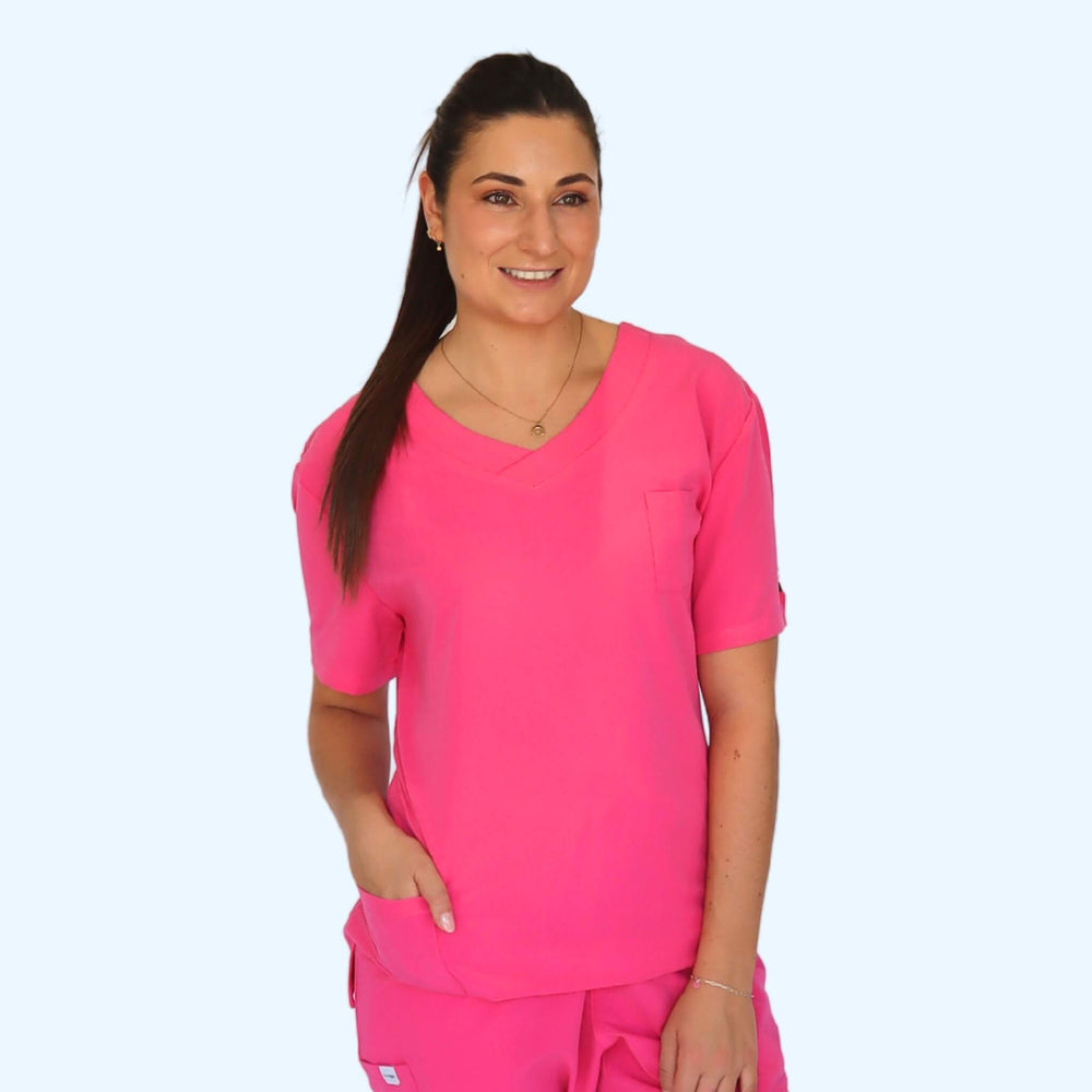 Comfort Fit Hot Pink Medical Scrub Pant