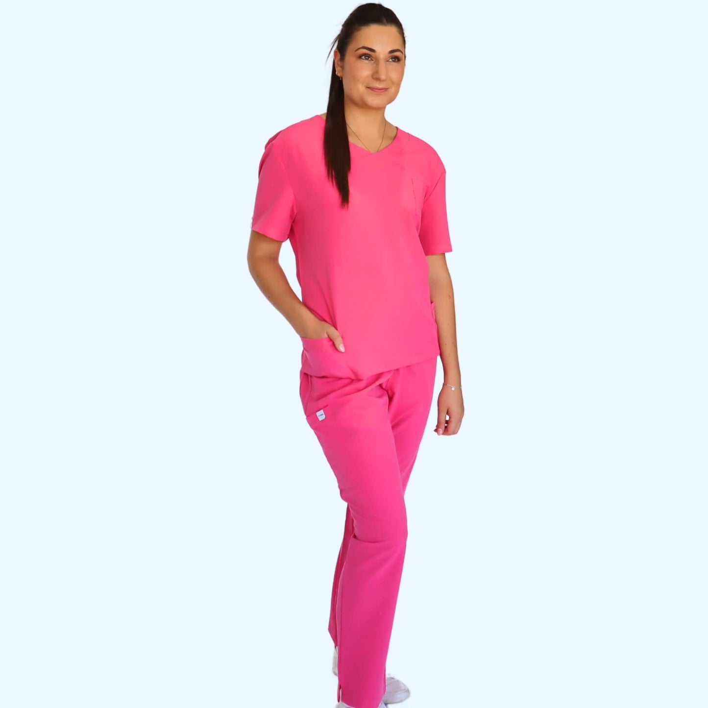 Comfort Fit Hot Pink Medical Scrub Pant