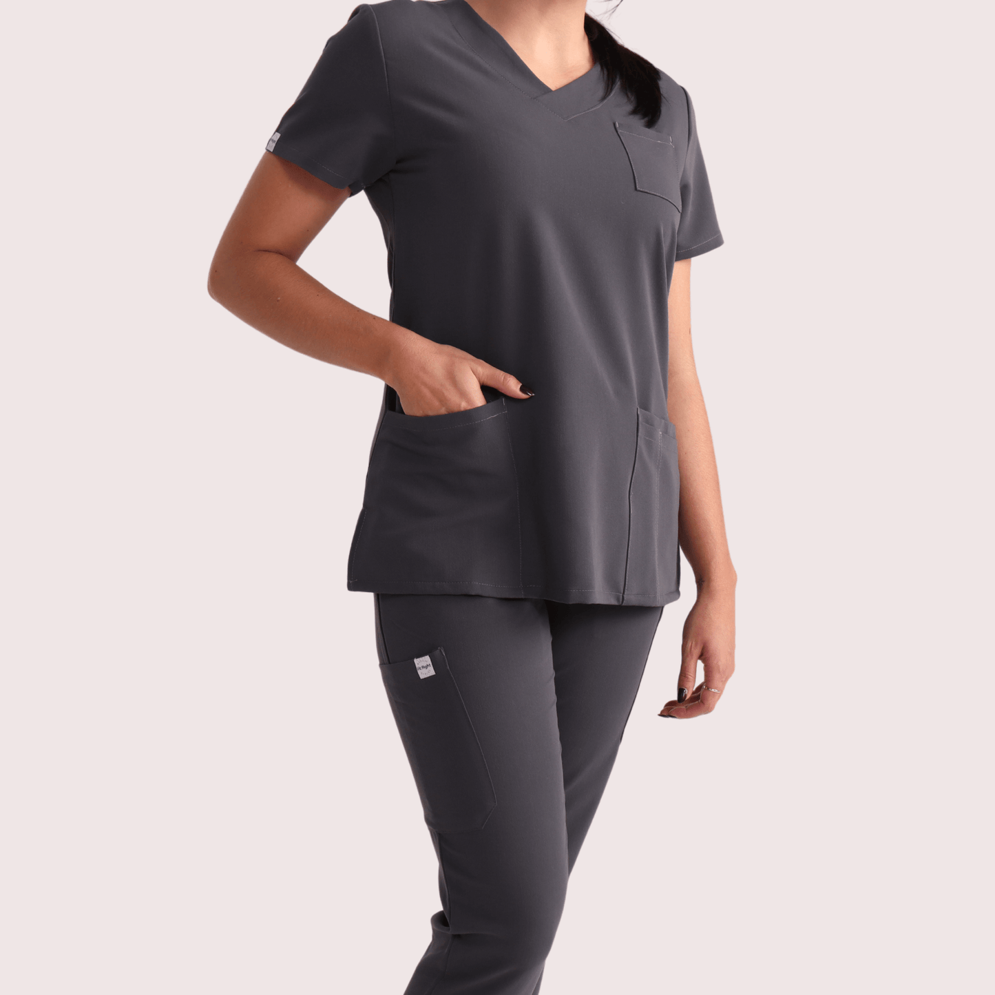 Fit Right Medical Scrubs_The Essential Everyday Set_Charcoal.top.png