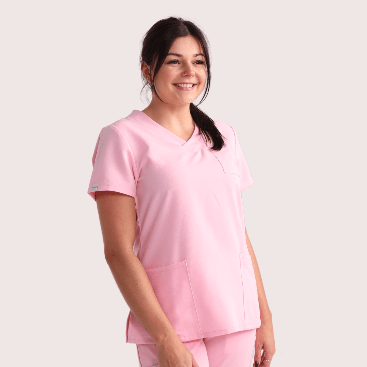 Fit Right Medical Scrubs_The Essential Everyday Set_Pink.top.png