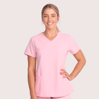 Fit Right Medical Scrubs_Comfort Fit Medical Scrub Top_Pink1.png