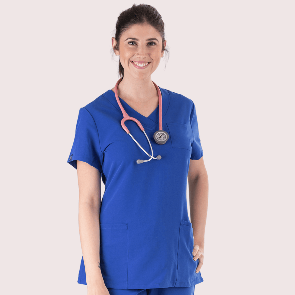 Fit Right Medical Scrubs_Comfort Fit Medical Scrub Top_Royal Blue1