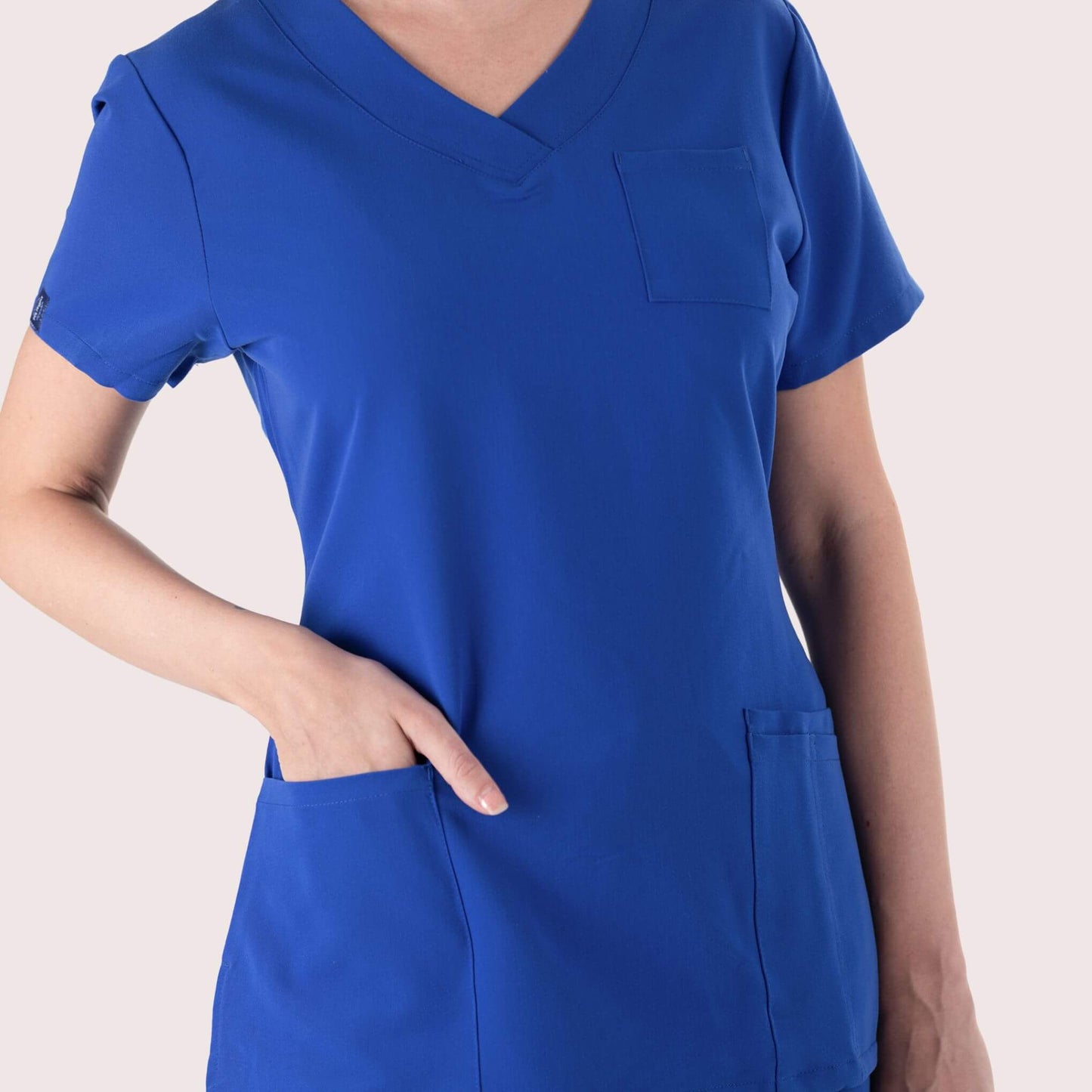 Fit Right Medical Scrubs_Comfort Fit Medical Scrub Top_Royal Blue2