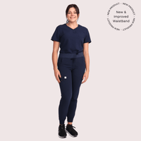 Medical Navy Jogger Scrub Pants - Womens