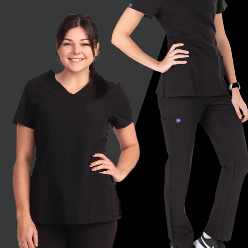 Fit Right Medical Scrubs_The Essential Everyday Set_Black.png