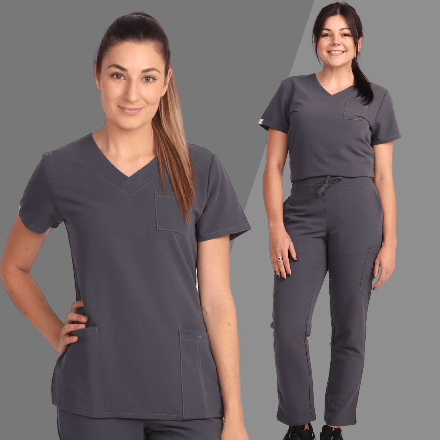 Fit Right Medical Scrubs_The Essential Everyday Set_Charcoal.png