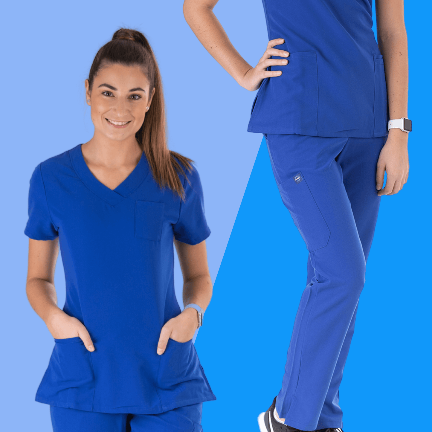 Fit Right Medical Scrubs_The Essential Everyday Set_Royal Blue.png