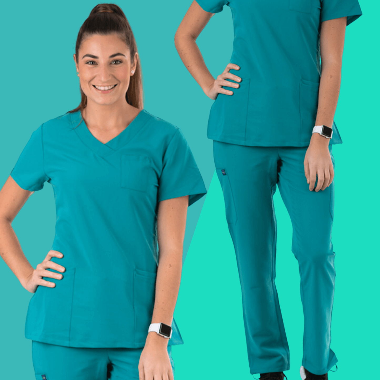 Fit Right Medical Scrubs_The Essential Everyday Set_Teal