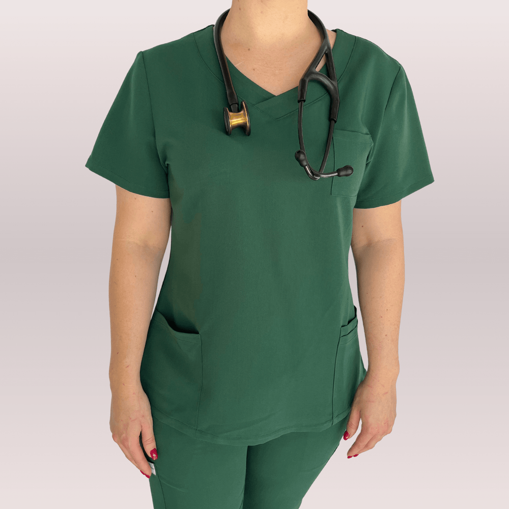 
                      
                        Comfort Fit Hunter Green Medical Scrub Top
                      
                    