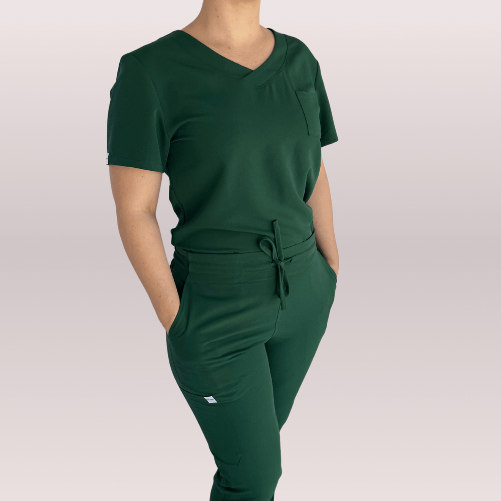 
                      
                        Comfort Fit Hunter Green Medical Scrub Top
                      
                    