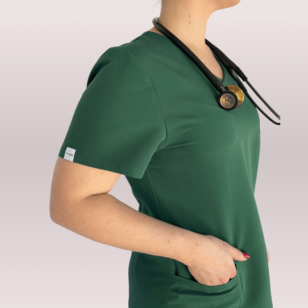 
                      
                        Comfort Fit Hunter Green Medical Scrub Top
                      
                    