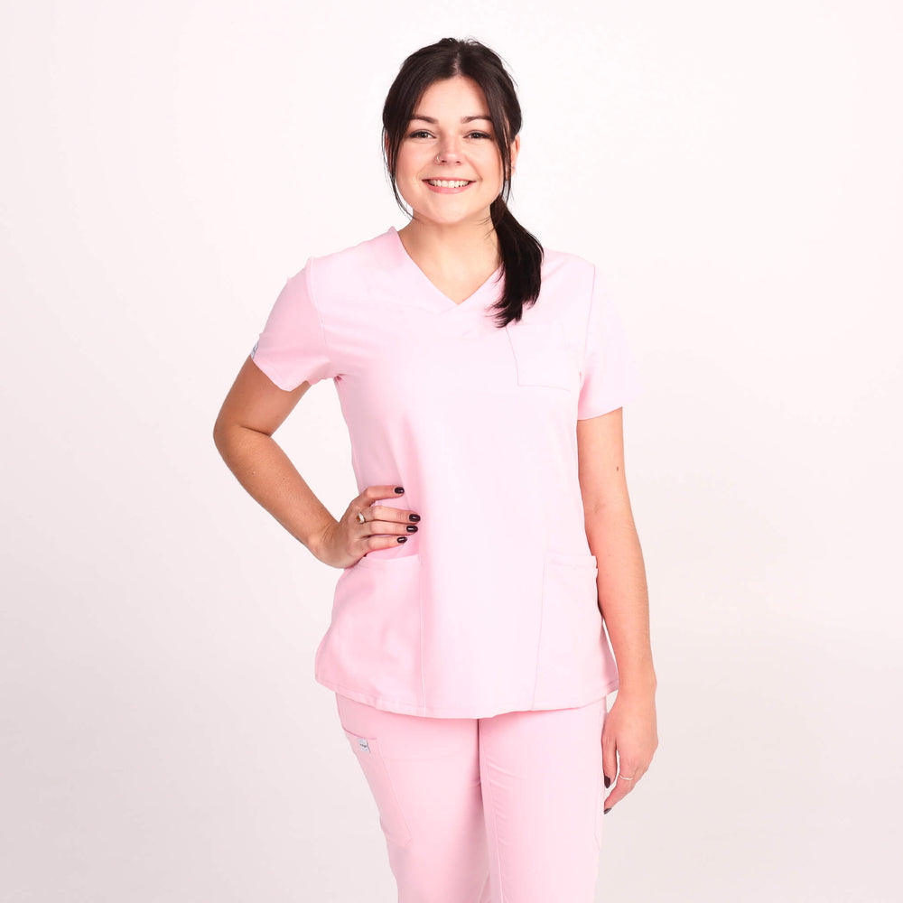 Nurses wearing Pink Medical Scrubs from Pit Right Medical Scrubs