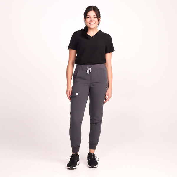 Women's Grey Medical Jogger Scrub Pant